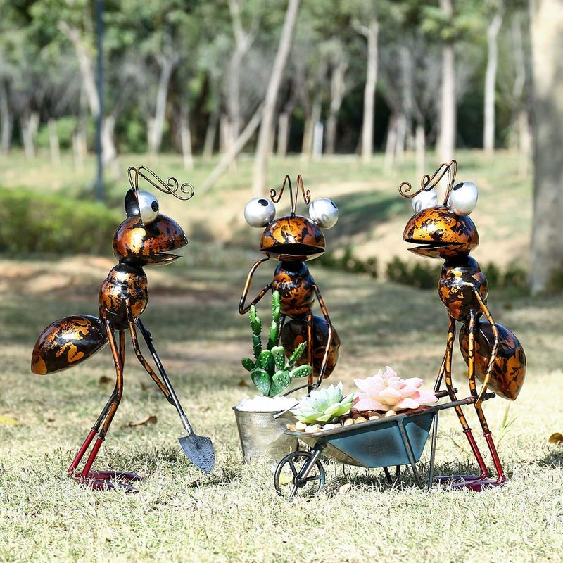 Tooarts Metal Ant Garden Decor Sculpture Home Patio Lawn Yard Indoor Outdoor Statue Ornament - Image 4